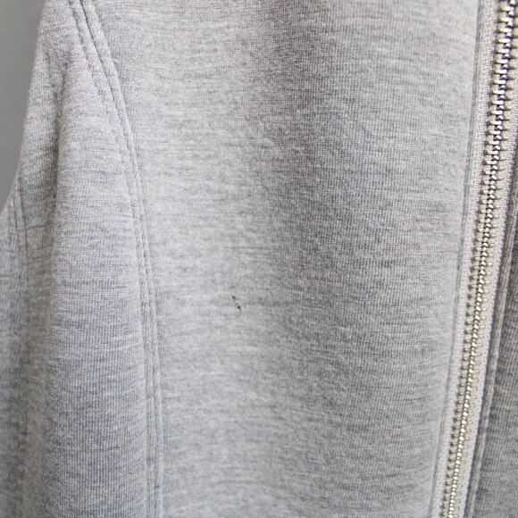 T by Alexander Wang Grey Pleated Scuba Neoprene Mini Zip-Up Dress Size Large - Picture 5 of 6